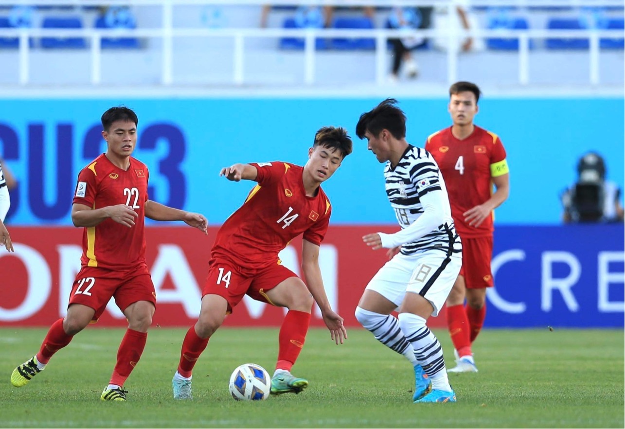 Tiến Long tỏa s&aacute;ng, U23 Việt Nam xuất sắc gi&agrave;nh 1 điểm trước U23 H&agrave;n Quốc - Ảnh 2.