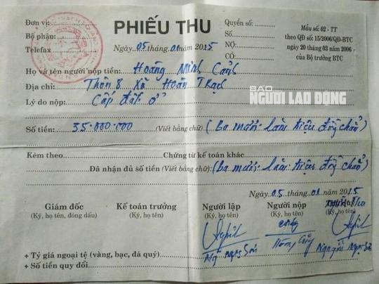 Bắt giam nguyên cán bộ địa chính chiếm đoạt hơn 1,4 tỉ đồng ở Quảng Bình