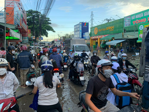 Ngập đang "nhảy cóc" ở Biên Hòa