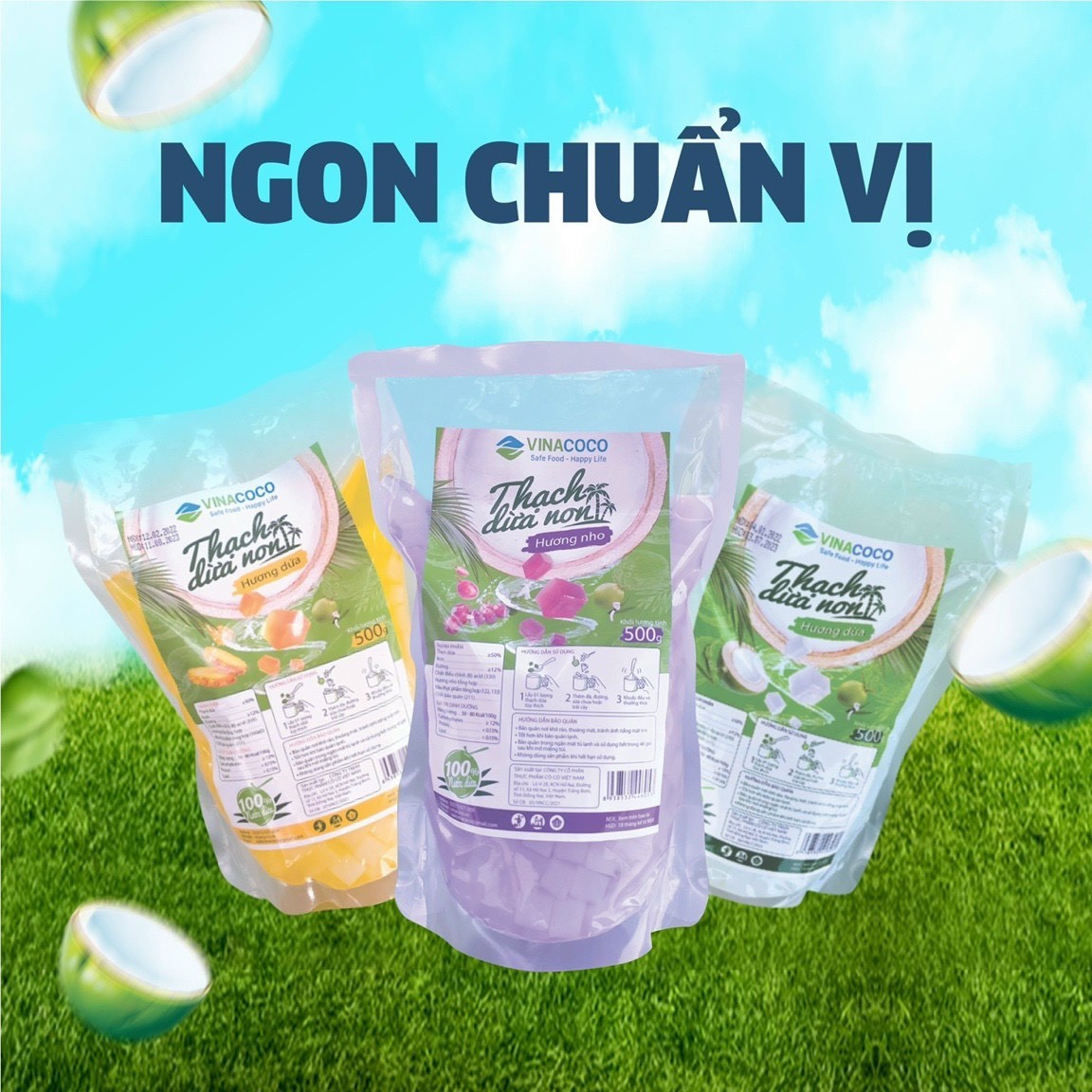 Giải nhiệt m&ugrave;a h&egrave; c&ugrave;ng thạch dừa của GC Food - Ảnh 1.