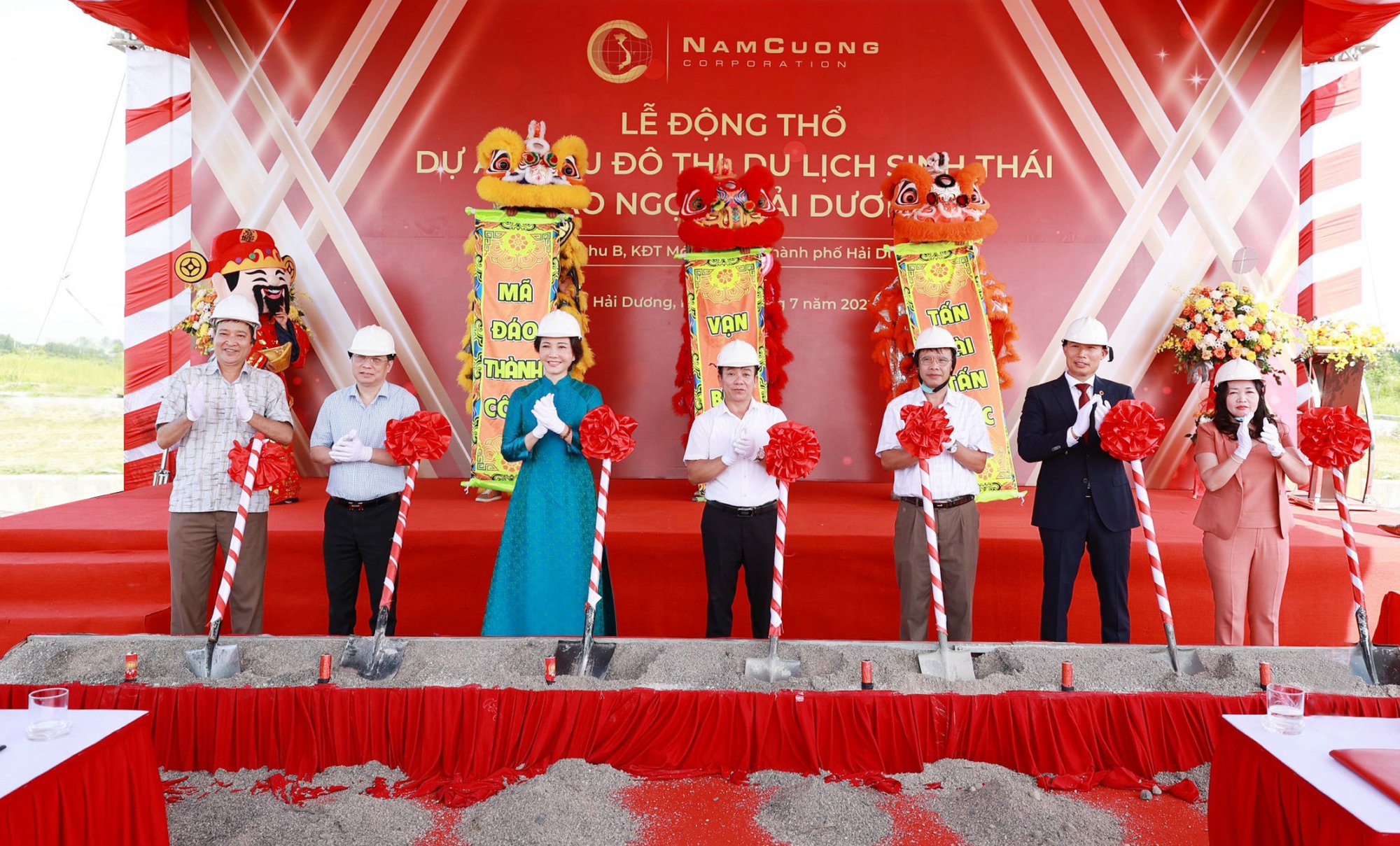 Lễ Động thổ dự án KĐT, du lịch sinh thái Đảo Ngọc - Hải Dương - Ảnh 1.