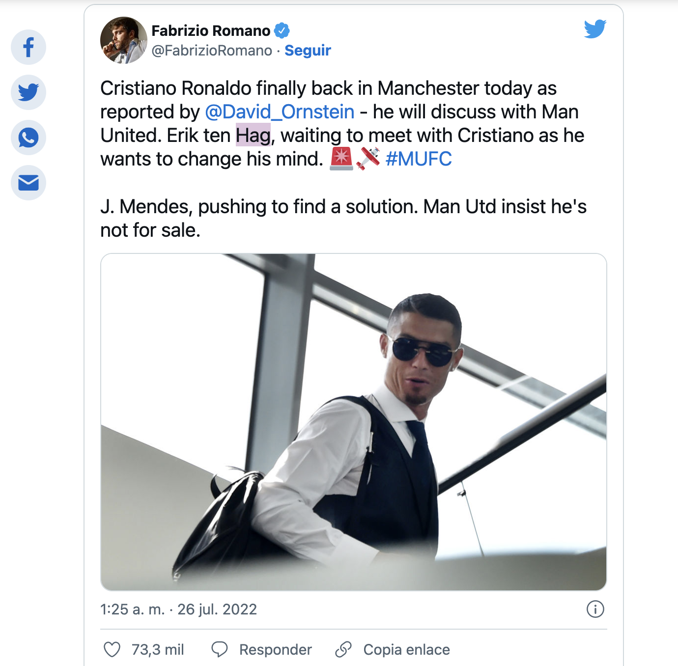 Ronaldo trở lại Anh để l&agrave;m r&otilde; tương lai - Ảnh 1.