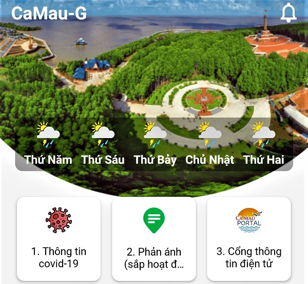 Ứng dụng giúp người dân phản ánh, tương tác với ngành chức năng Cà Mau