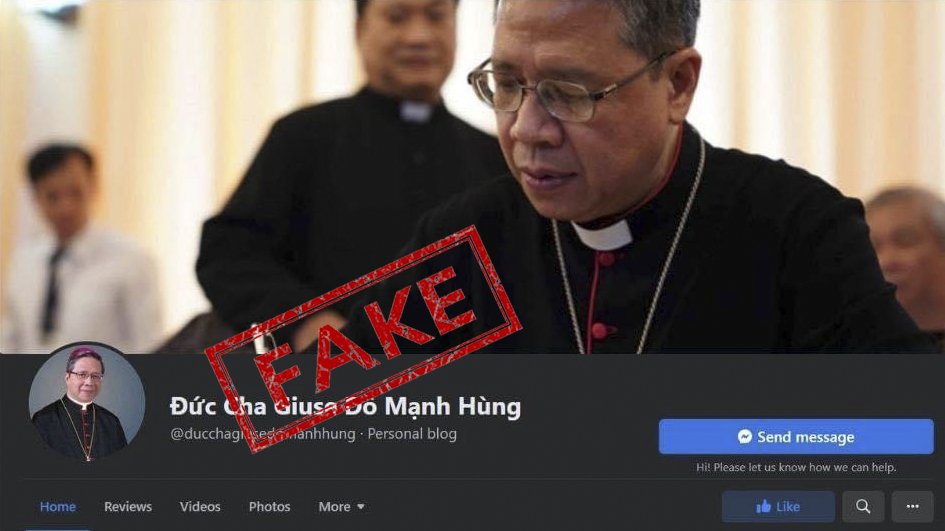 Tài khoản Facebook mạo danh Đức Giám mục Giáo phận Phan Thiết để trục lợi