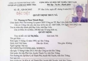 Truy nã đặc biệt Lê Thị Hiền