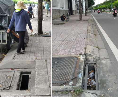 Lại mất nắp chắn rác
