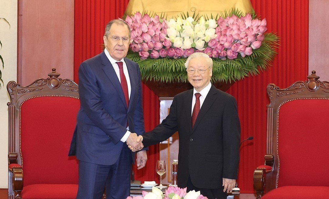 Tổng Bí thư Nguyễn Phú Trọng tiếp Bộ trưởng Ngoại giao Nga Sergey Lavrov