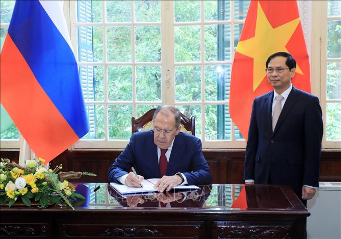 Bộ trưởng Ngoại giao B&ugrave;i Thanh Sơn hội đ&agrave;m với Bộ trưởng Ngoại giao Nga Sergey Lavrov - Ảnh 7.