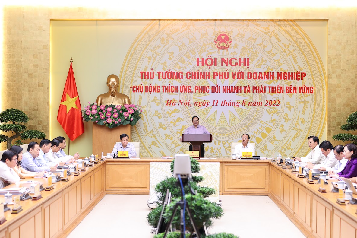 Thủ tướng Ch&iacute;nh phủ cảm ơn đ&oacute;ng g&oacute;p của doanh nghiệp, lắng nghe hiến kế - Ảnh 2.