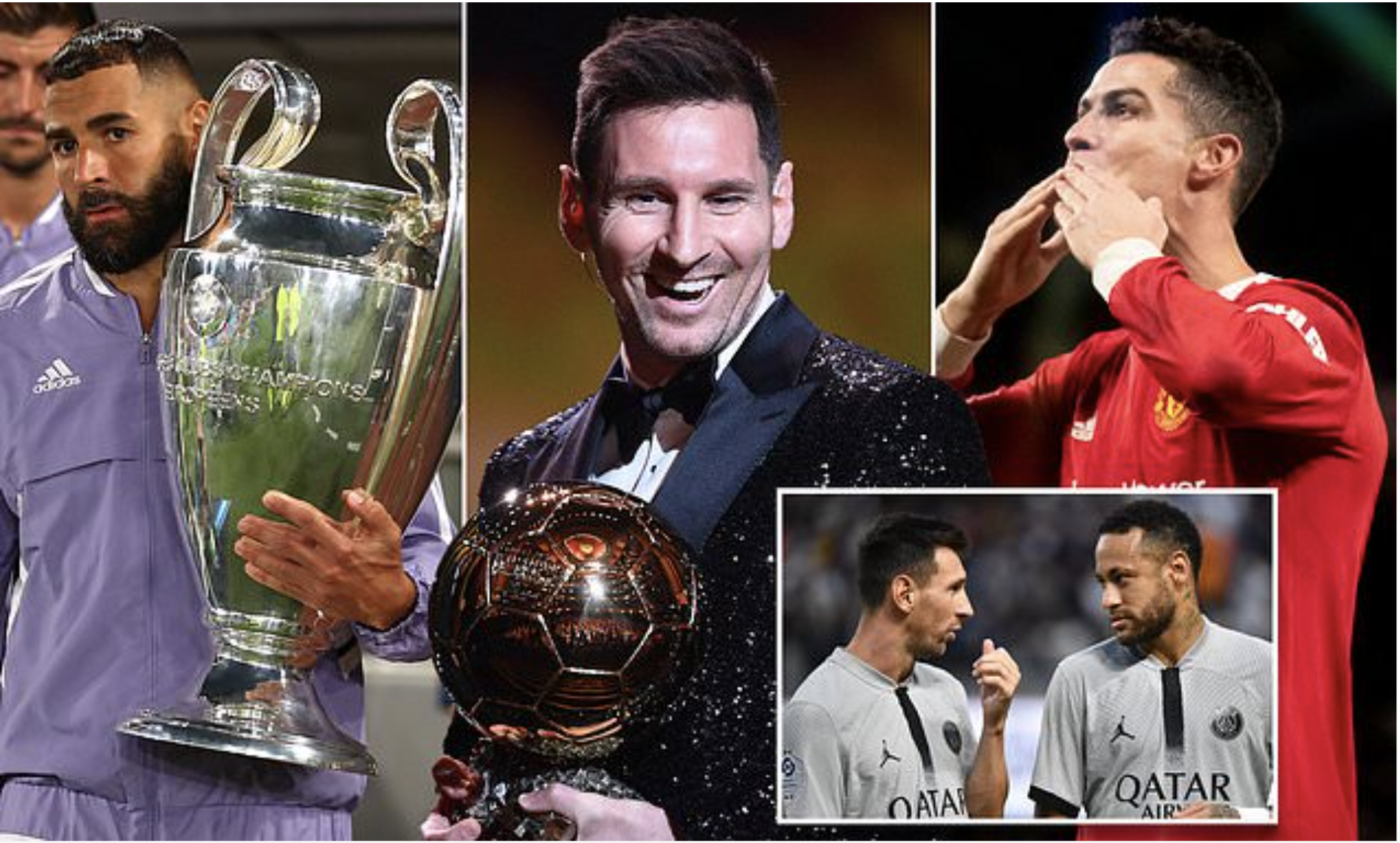 Messi, Neymar vắng mặt, Benzema sáng cửa giành Quả bóng vàng 2022