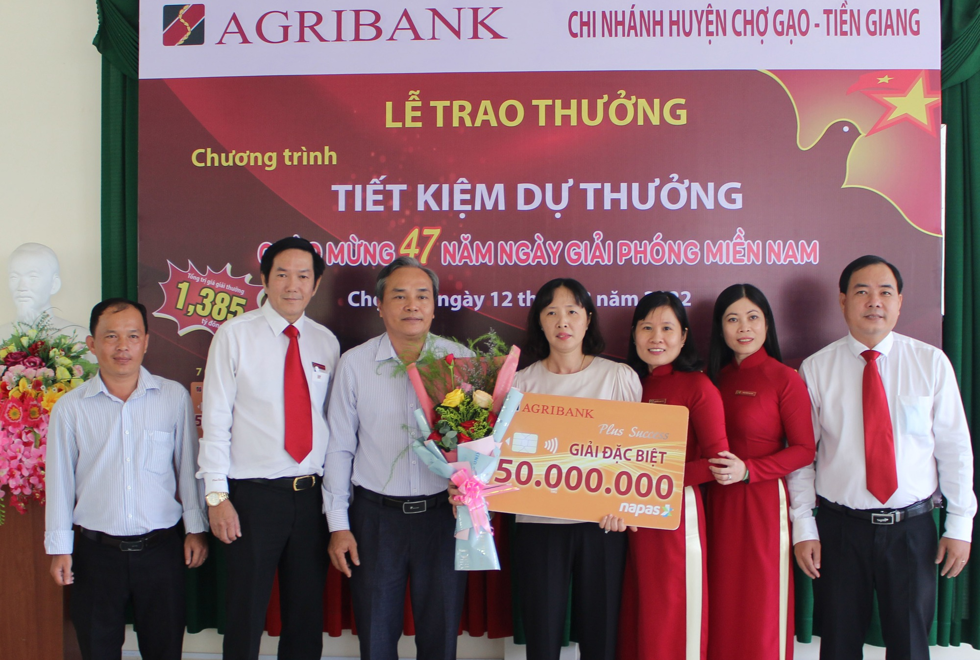 Agribank Tiền Giang trao thưởng gần 1,4 tỉ đồng cho 997 khách hàng may mắn