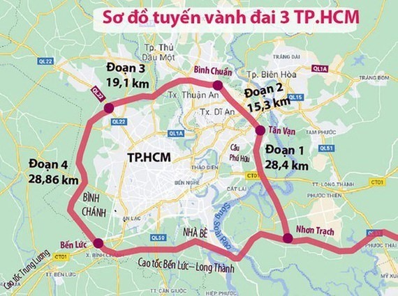 Chính phủ quyết nghị khởi công xây dựng đường Vành đai 3 TP HCM tổng vốn 75.378 tỉ đồng