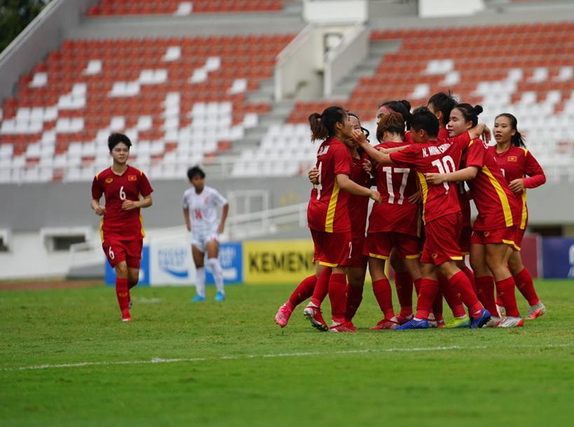 Thắng đậm Myanmar, tuyển Việt Nam vào chung kết Giải Nữ U18 Đông Nam Á