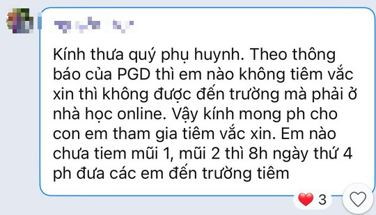 Nha Trang: Học sinh tiểu học không tiêm ngừa Covid-19 thì phải học trực tuyến