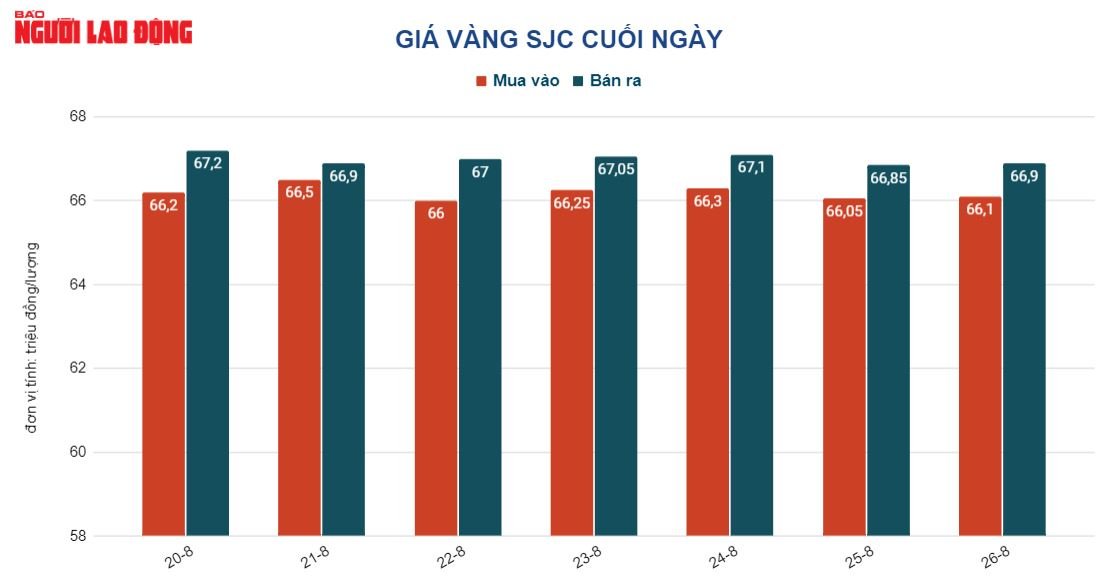 Gi&aacute; v&agrave;ng h&ocirc;m nay 27-8: Thị trường trong nước ổn định - Ảnh 2.