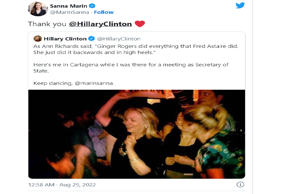 B&agrave; Clinton khoe ảnh độc b&ecirc;nh vực nữ thủ tướng Phần Lan - Ảnh 2.