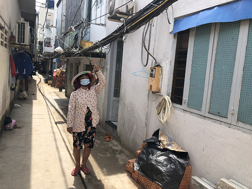 Nâng hẻm, cần nâng dây điện