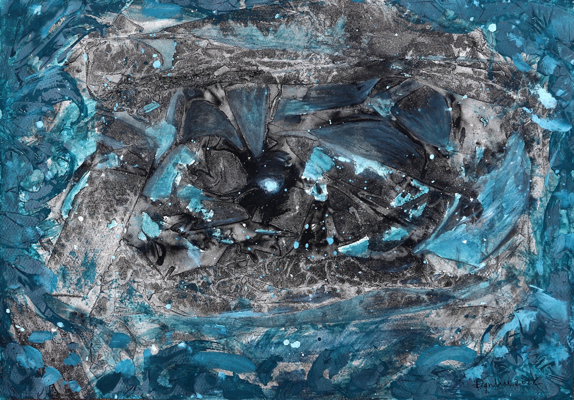 Nh&agrave; thơ xinh đẹp bất ngờ triển l&atilde;m tranh - Ảnh 3.