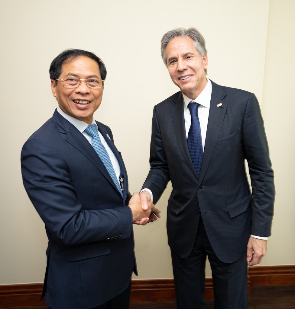 Bộ trưởng Ngoại giao B&ugrave;i Thanh Sơn gặp Ngoại trưởng Mỹ Antony Blinken - Ảnh 2.