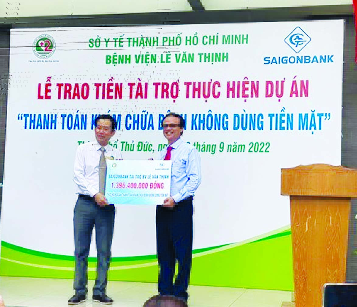 SaigonBank tài trợ 1,4 tỉ đồng cho Bệnh viện Lê Văn Thịnh