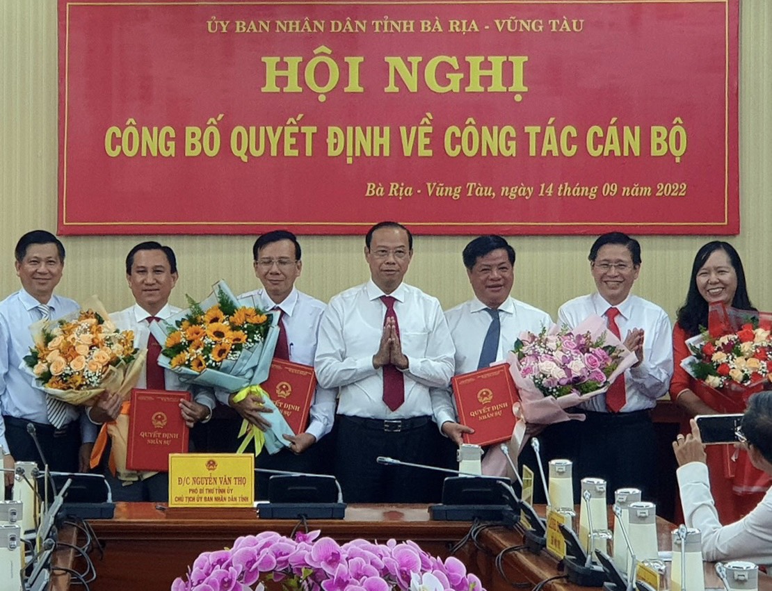 Bà Rịa- Vũng Tàu điều động, bổ nhiệm nhiều lãnh đạo sở
