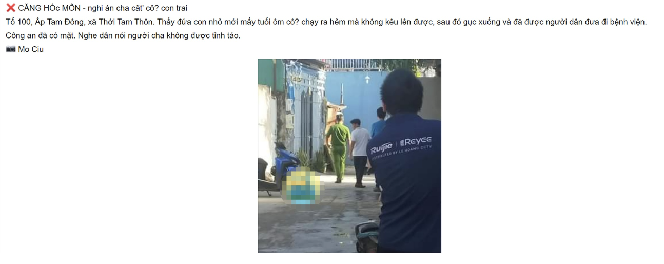 TP HCM: X&ocirc;n xao th&ocirc;ng tin b&eacute; trai bị cha tấn c&ocirc;ng - Ảnh 1.
