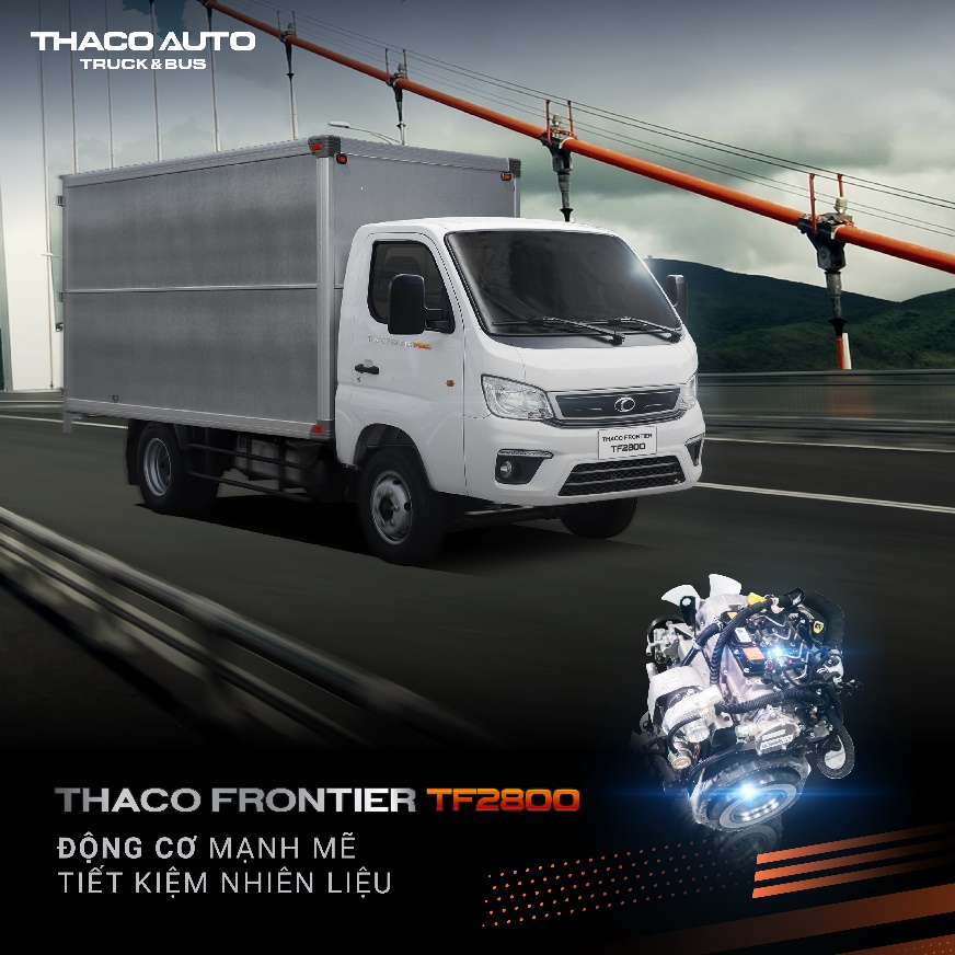 Thaco Frontier TF2800 - xe tải nhẹ m&aacute;y dầu ho&agrave;n to&agrave;n mới - Ảnh 3.