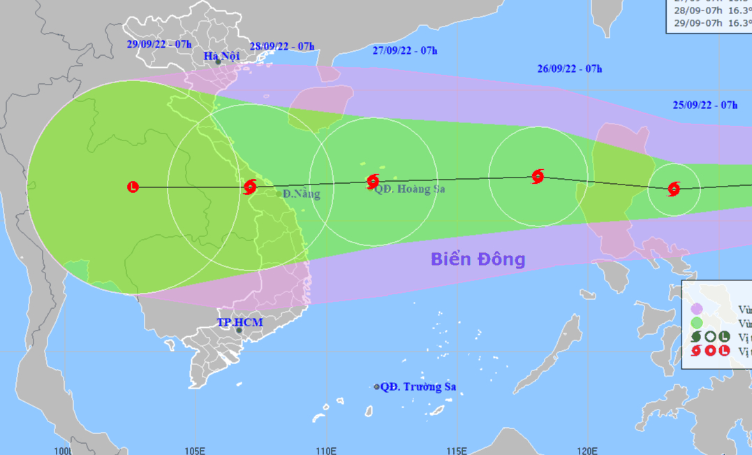 Bão NORU có thể giật cấp 15 đang huớng thẳng vào khu vực Trung Bộ - Ảnh 1.