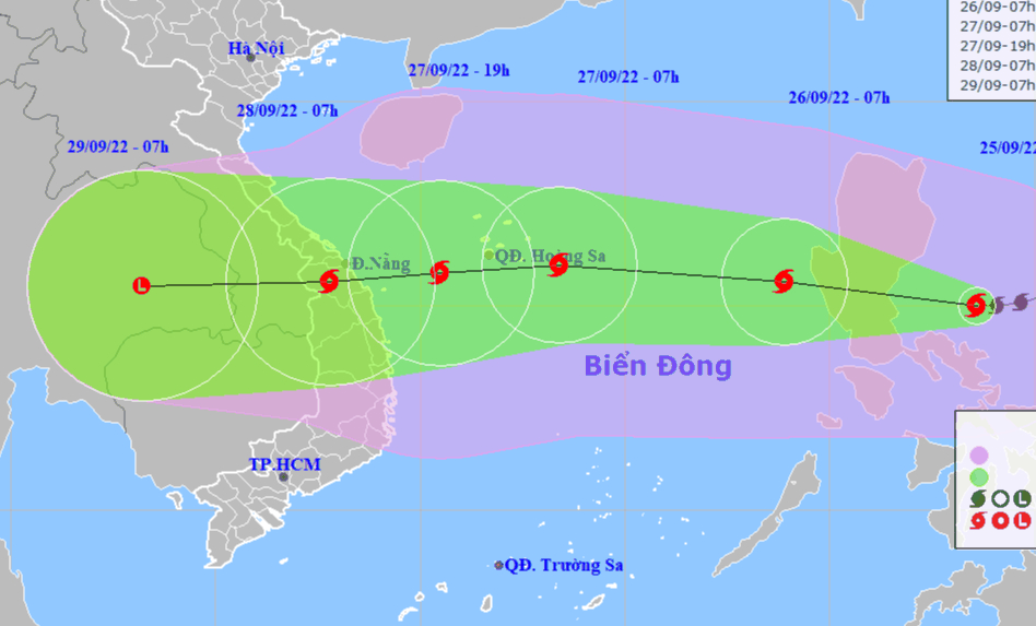 Bão Noru giật cấp 17 hướng vào Thừa Thiên - Huế đến Bình Định - Ảnh 1.