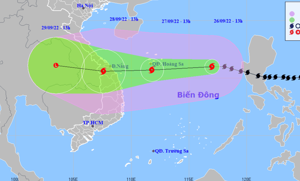 B&atilde;o số 4 đang mạnh l&ecirc;n, giật cấp 17 tiến nhanh 20-25 km/giờ v&agrave;o đất liền - Ảnh 1.