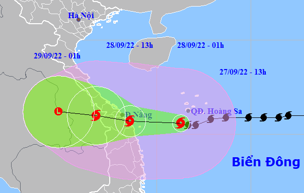 Bão số 4 giật cấp 17 chỉ còn cách đất liền Đà Nẵng - Quảng Ngãi khoảng 210 km - Ảnh 1.