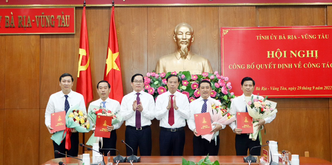 Bà Rịa- Vũng Tàu luân chuyển nhiều vị trí lãnh đạo chủ chốt