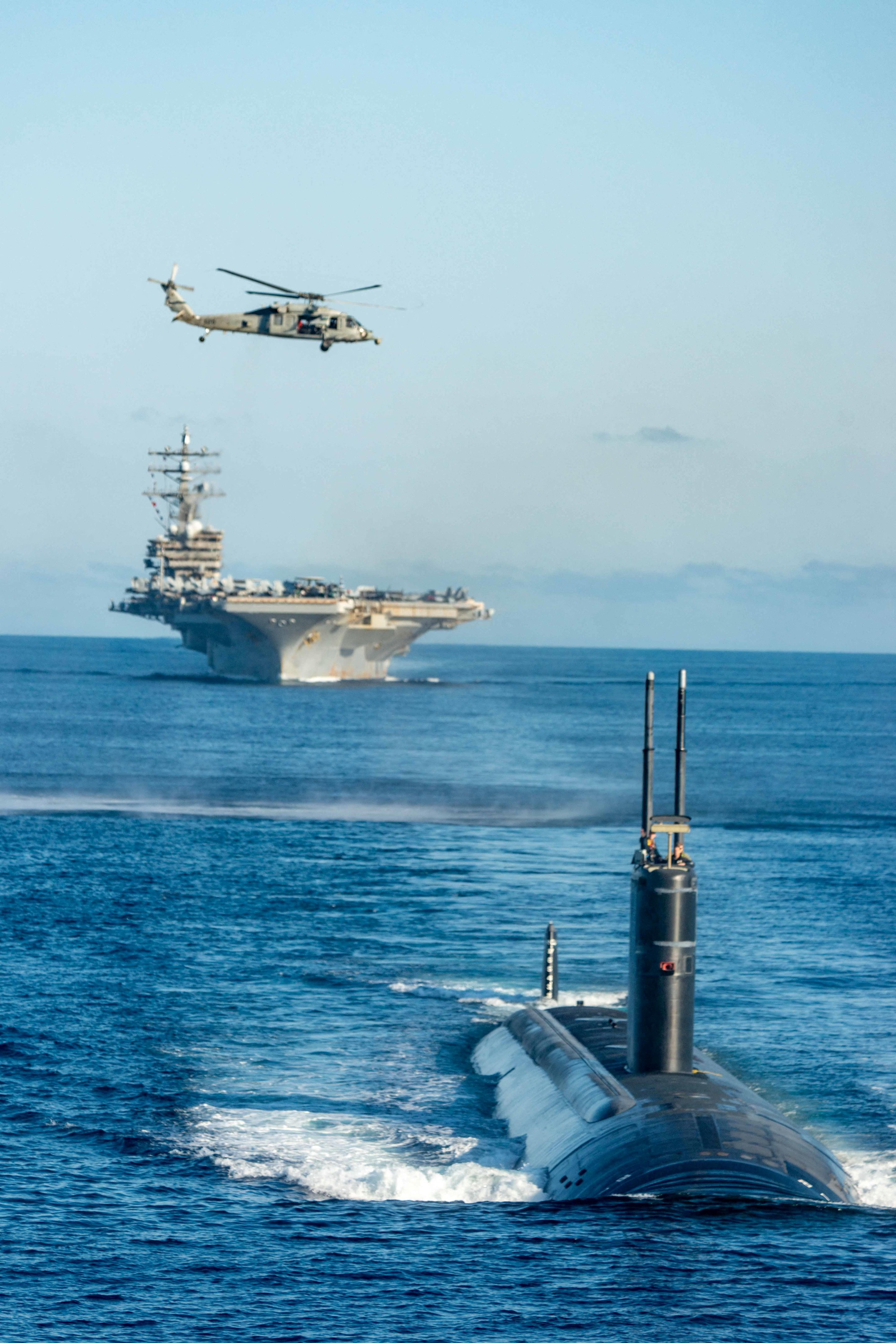 Mỹ - Nhật - H&agrave;n tập trận chống t&agrave;u ngầm - Ảnh 1.