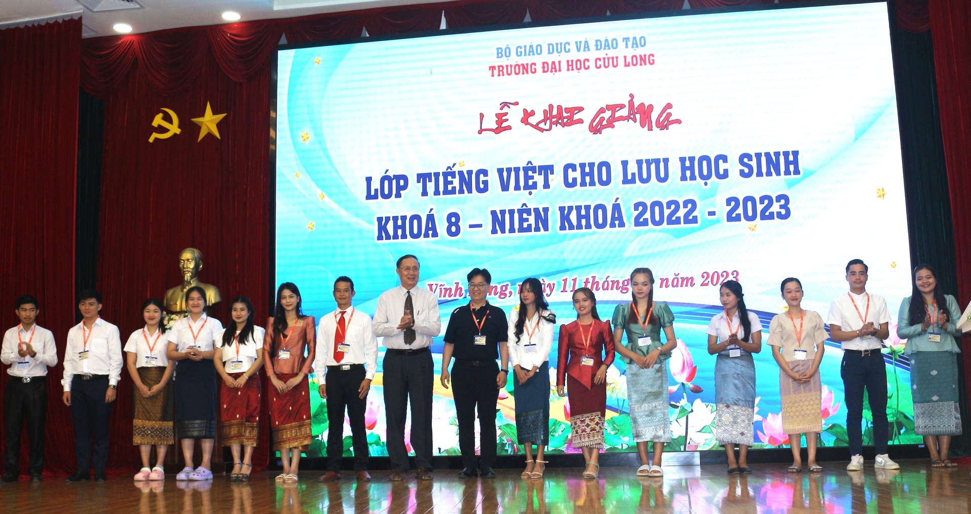 Trường ĐH Cửu Long khai giảng lớp đ&agrave;o tạo tiếng Việt cho lưu học sinh - Ảnh 1.