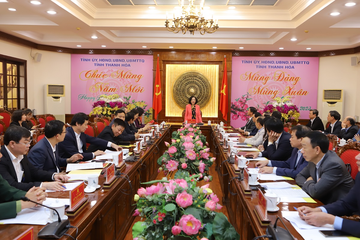 Trưởng Ban Tổ chức Trung ương Trương Thị Mai thăm, tặng qu&agrave; Tết tại Thanh H&oacute;a - Ảnh 5.