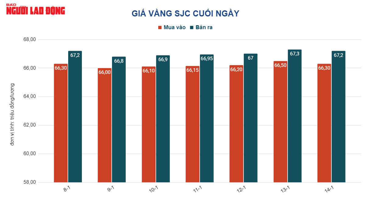 Giá vàng hôm nay 15-1: Vàng SJC hạ nhiệt, vàng nhẫn duy trì ở mốc cao - Ảnh 2.