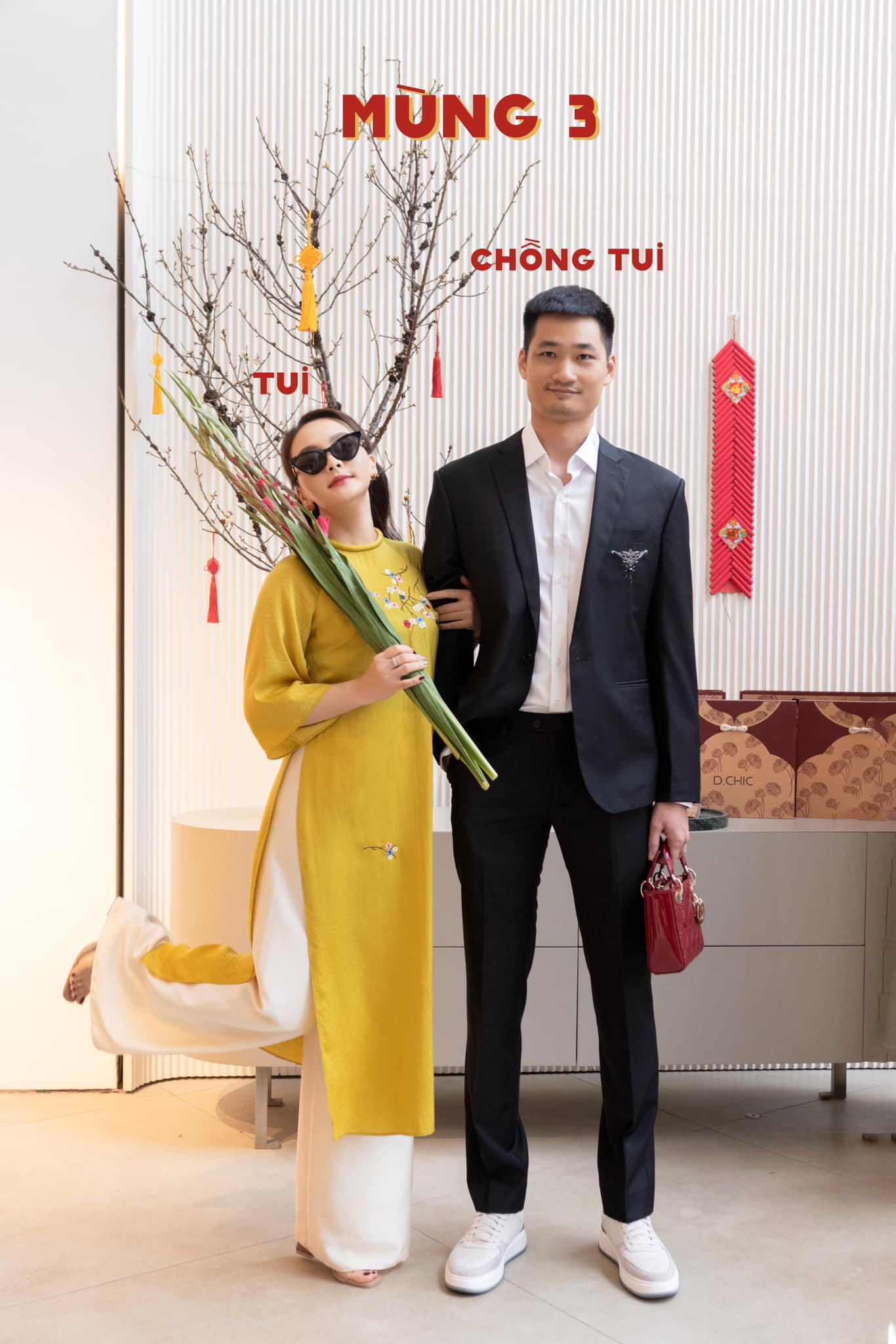Dàn sao Việt rạng ngời với áo dài Tết - Ảnh 24.