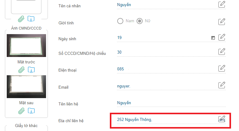 C&aacute;ch điều chỉnh th&ocirc;ng tin c&aacute; nh&acirc;n tr&ecirc;n VssID - Ảnh 11.