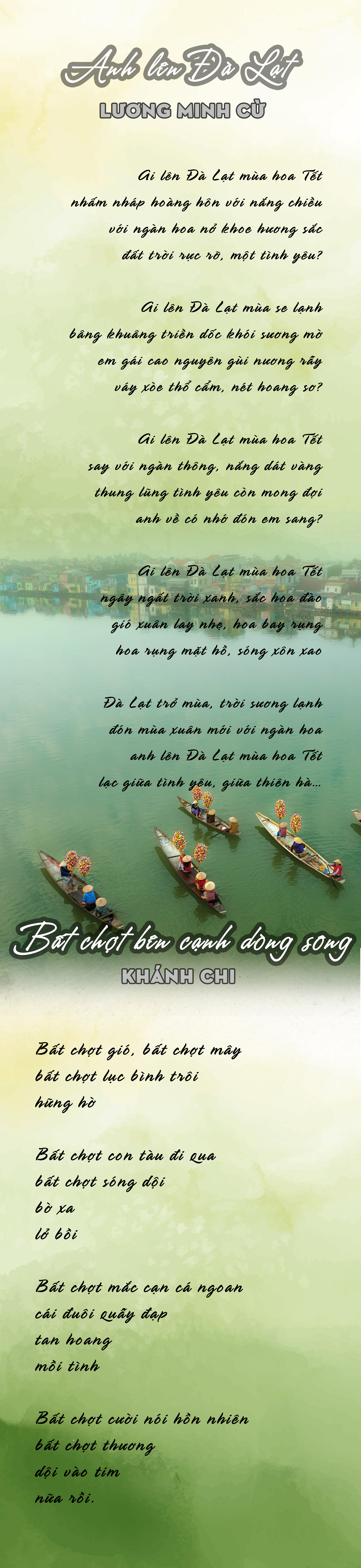 Bài thơ Anh lên Đà Lạt và Bất chợt bên cạnh dòng sông - Ảnh 1.