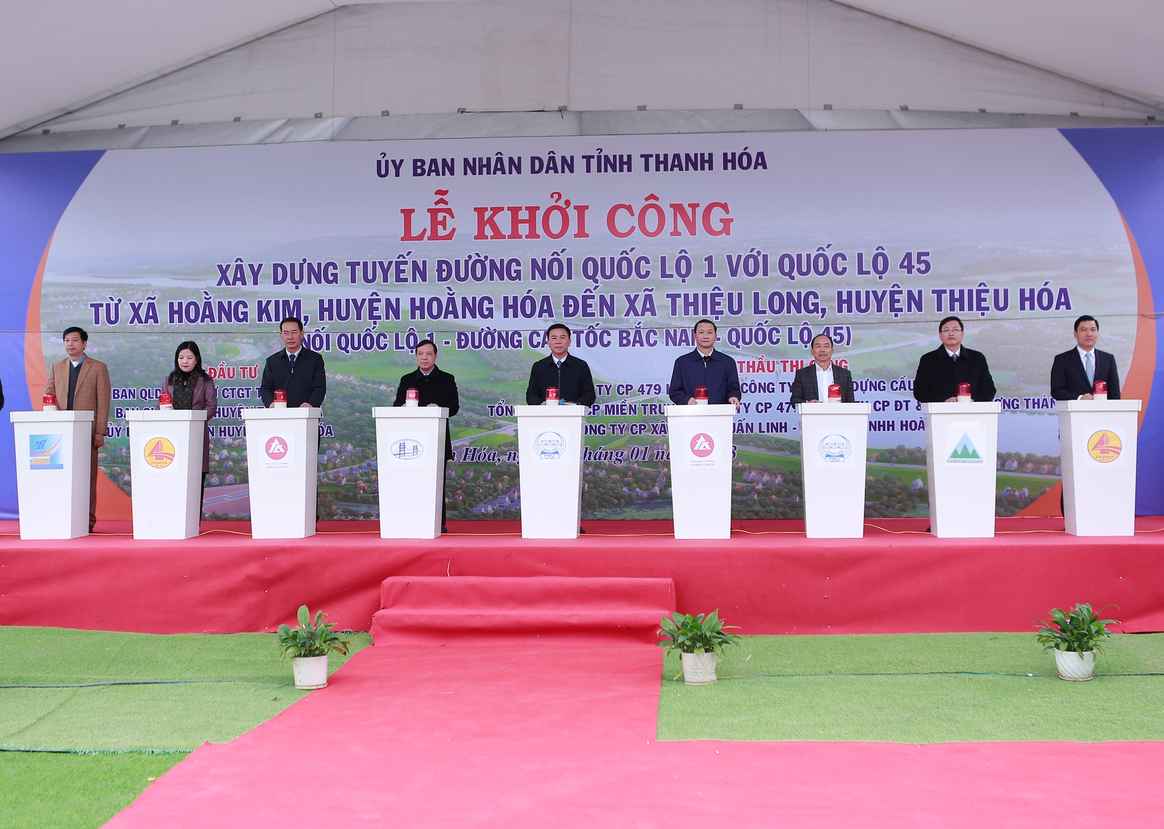 Khởi công tuyến đường nối 2 quốc lộ, vượt sông Mã hơn 1.400 tỉ đồng