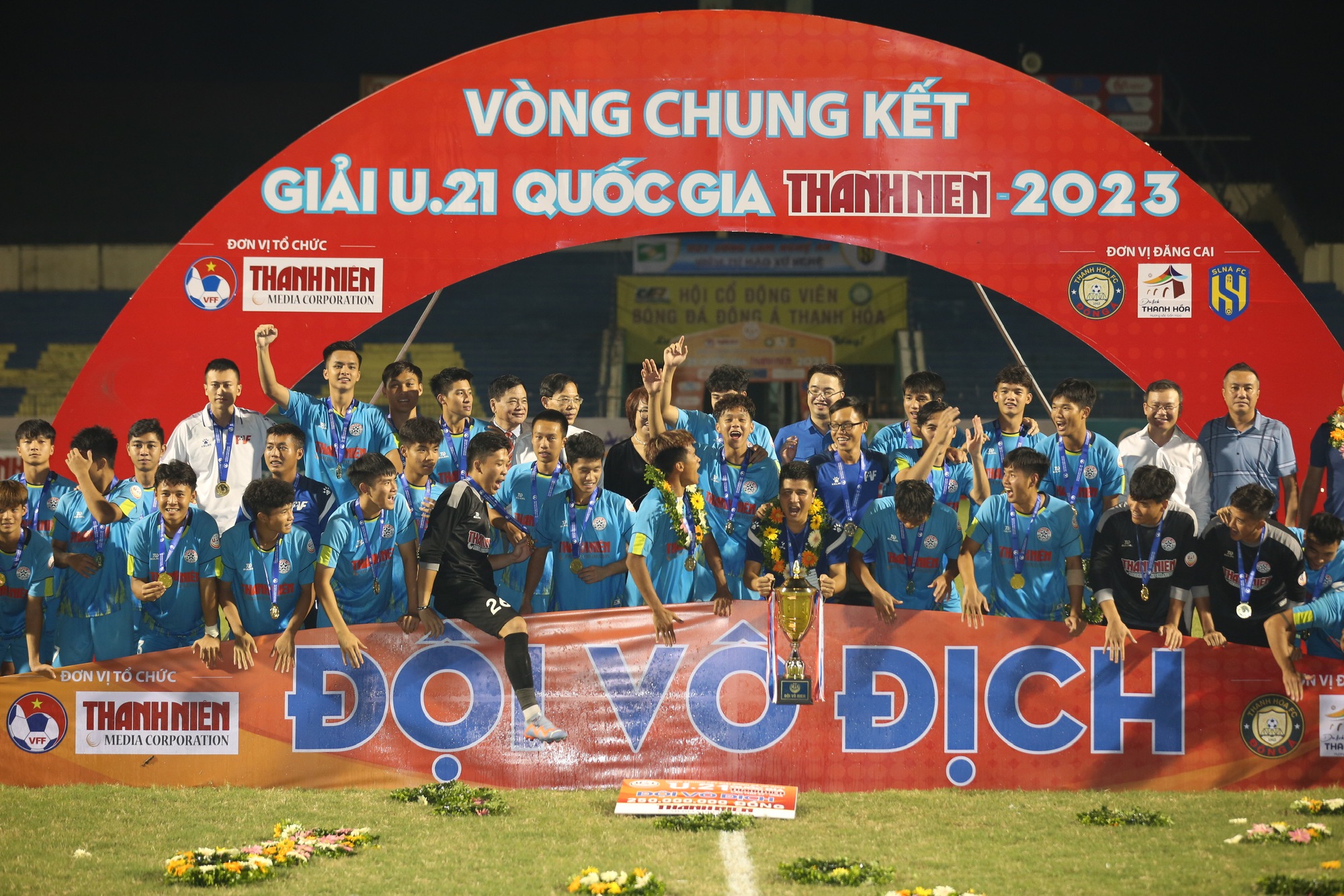 Ngược dòng thắng U21 SLNA, U21 PVF-CAND vô địch Giải U21 quốc gia 2023