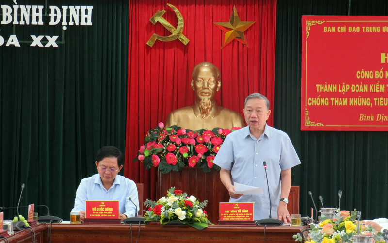 Kiểm tra công tác phòng chống tham nhũng, tiêu cực tại Bình Định - Ảnh 1.