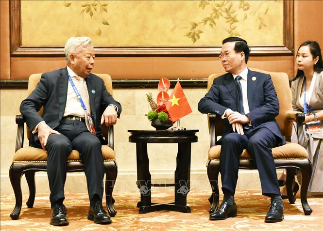 Chủ tịch nước gặp Chủ tịch Ng&acirc;n h&agrave;ng Đầu tư cơ sở hạ tầng ch&acirc;u &Aacute; - Ảnh 3.