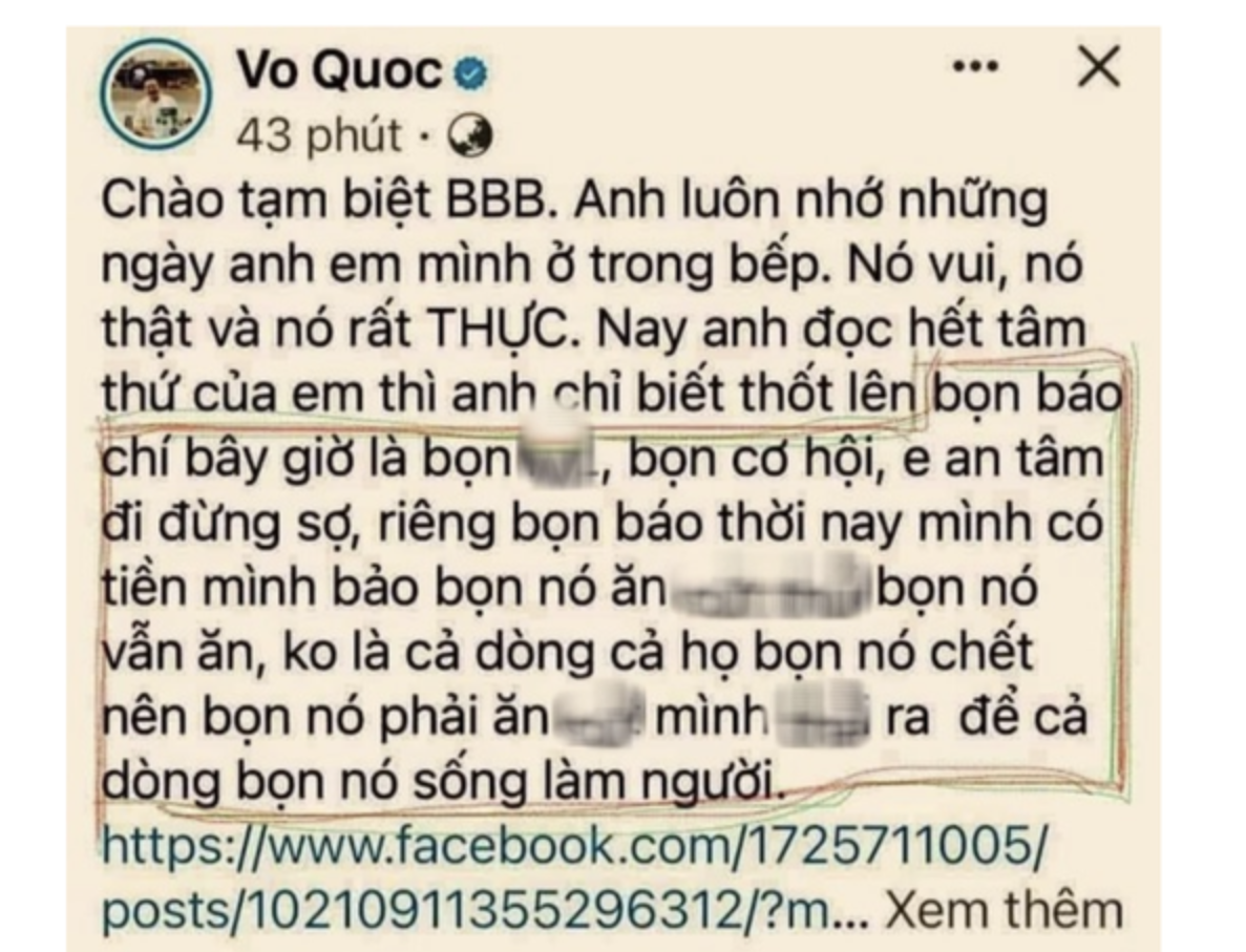 Đầu bếp Võ Quốc: Đừng xin lỗi cho có! - Ảnh 2.