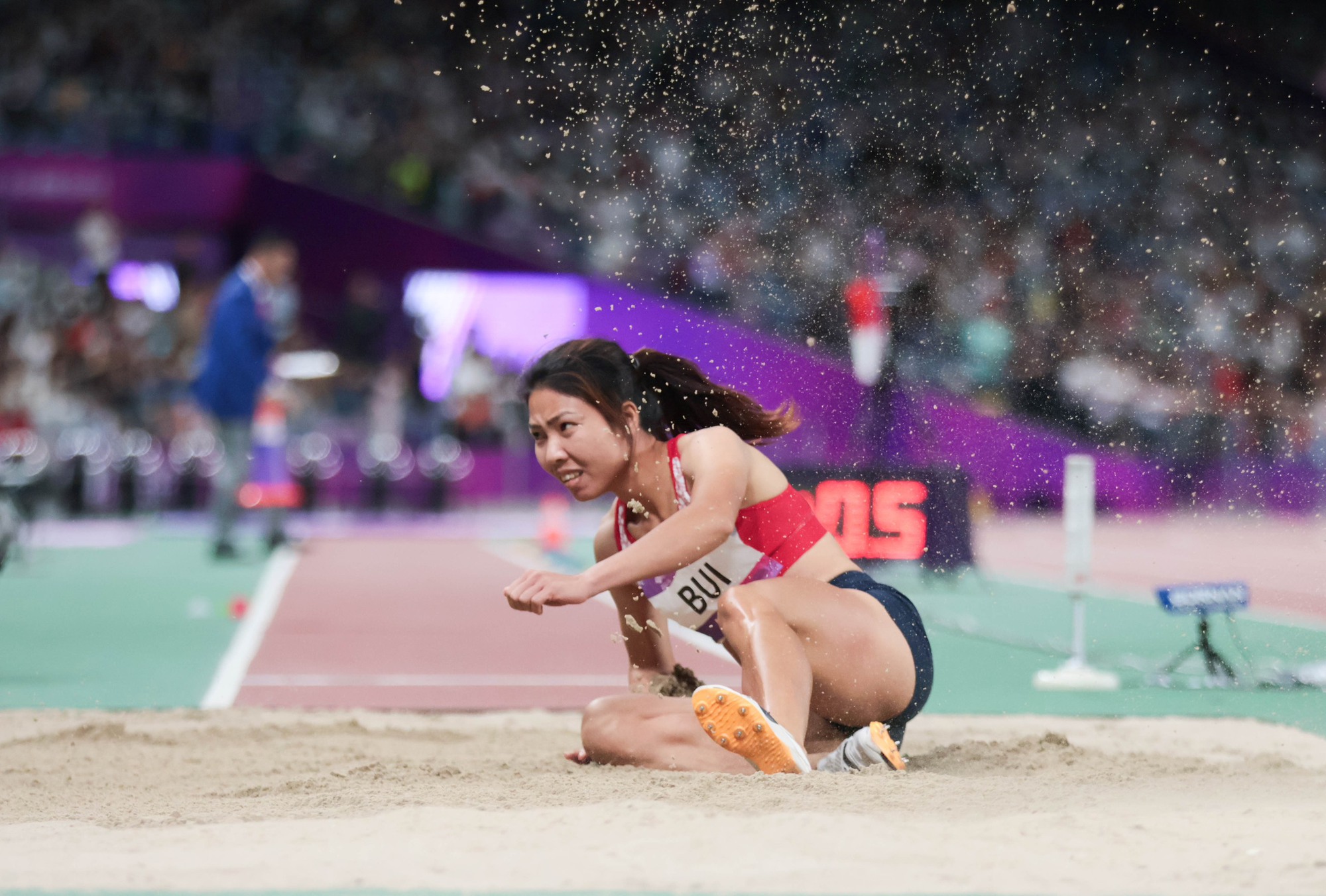 ASIAD 19 ngày 2-10: Nhà vô địch nhảy xa Bùi Thị Thu Thảo mất ngôi - Ảnh 1.