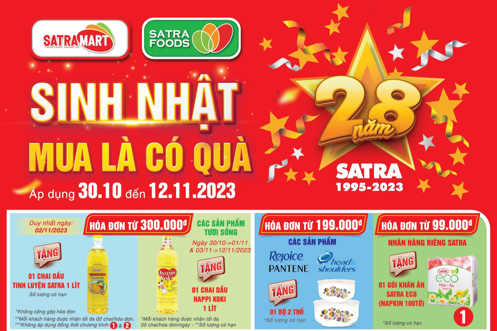 Hàng ngàn sản phẩm giảm giá mừng sinh nhật SATRA