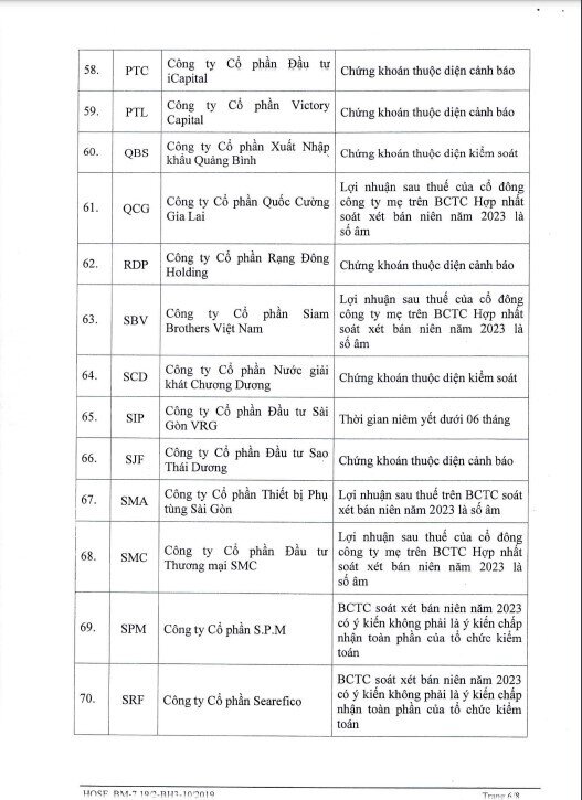 Danh sách 86 cổ phiếu bị HoSE cắt margin trong quý cuối năm - Ảnh 6.