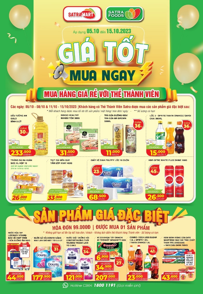 Giá tốt mua ngay tại hệ thống bán lẻ SATRA - Ảnh 1.