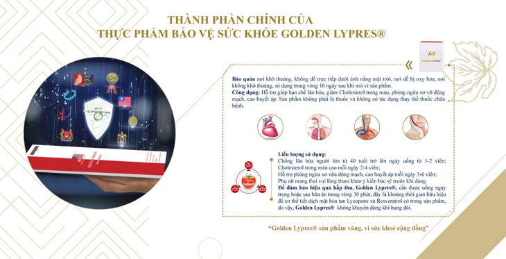 Golden Lypres® hạn chế lão hóa, giảm cholesterol, phòng xơ vữa động mạch - Ảnh 1.
