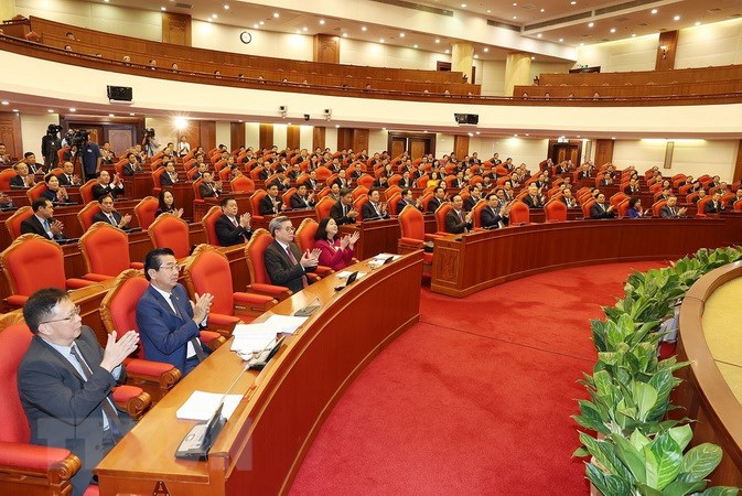 Bế mạc Hội nghị lần thứ 8 Ban Chấp h&agrave;nh Trung ương Đảng kh&oacute;a XIII - Ảnh 4.